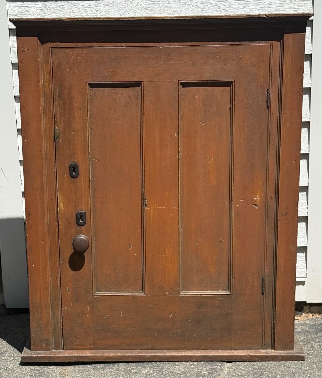 Antique Primitive Pine Cupboard Cabinet 19th C Original Farmhouse Pantry