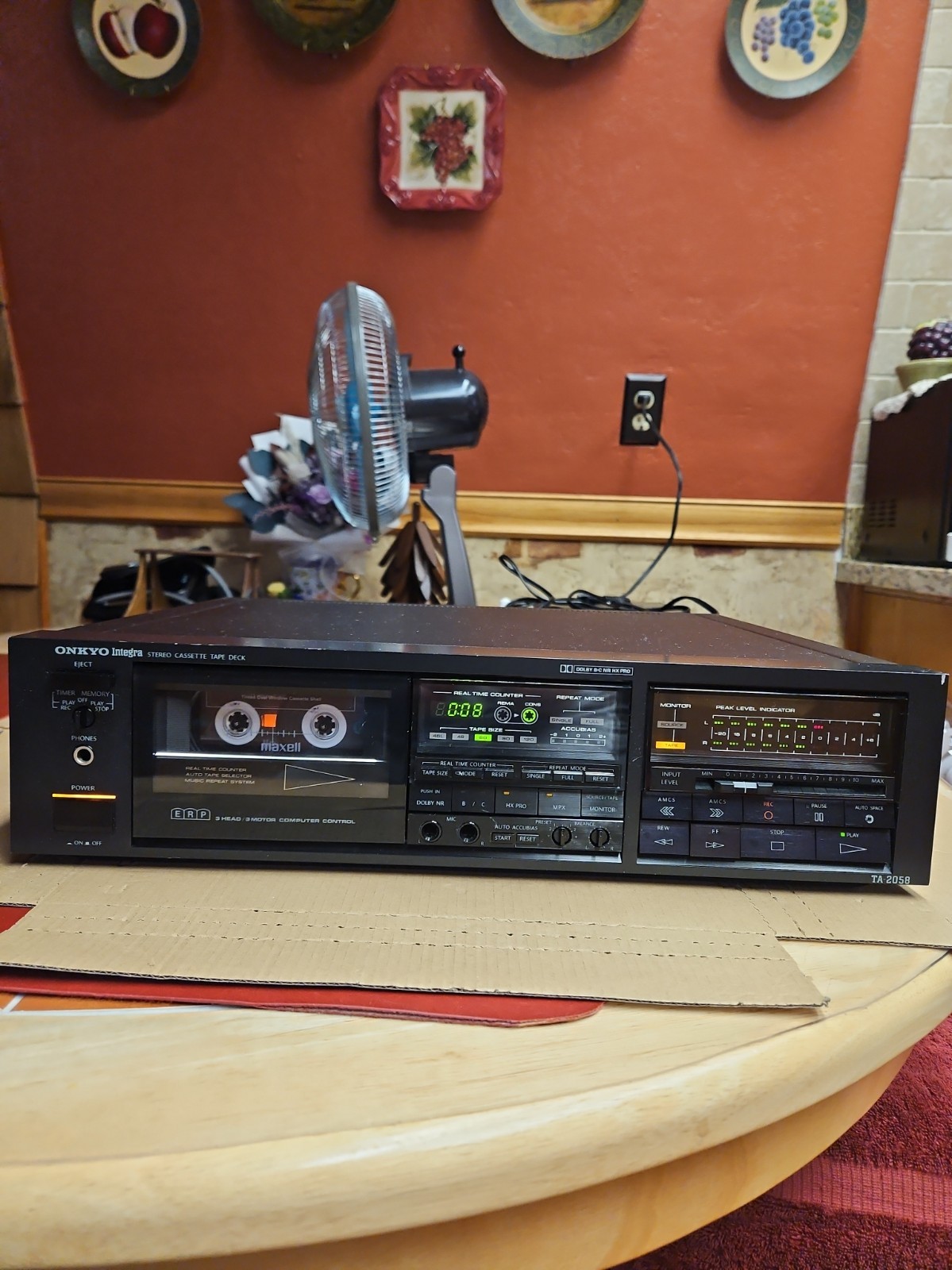 Vintage Onkyo Cassette Deck TA 2058 3 Head Excellent Condition 1986