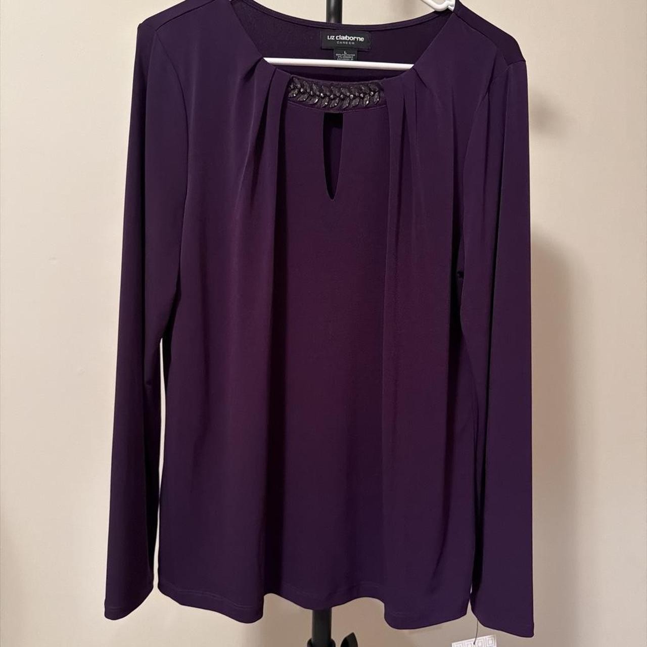 Liz Claiborne Women\'s Purple Blous Liz Claiborne Women\'s Purple Blous