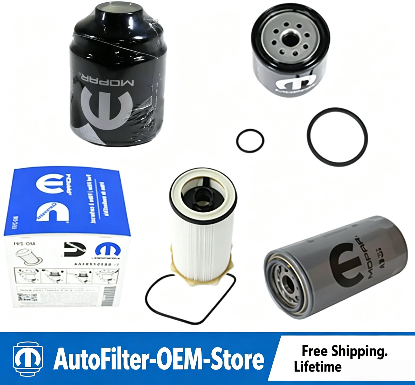 2011-2018 RAM 2500 3500 4500 5500 6.7L DIESEL OIL FUEL FILTER KIT MOPAR OEM