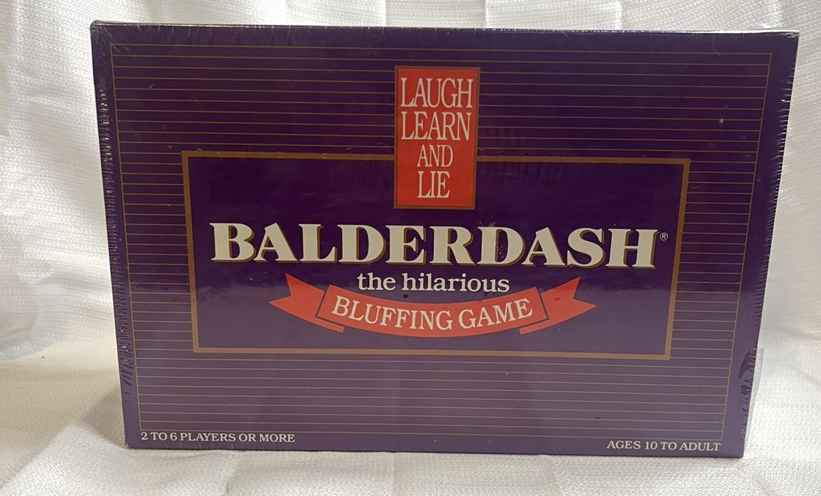 NOS Vintage 1984 Balderdash Board Game Hilarious Bluffing Game Brand New NOS Vintage 1984 Balderdash Board Game Hilarious Bluffing Game Brand New
