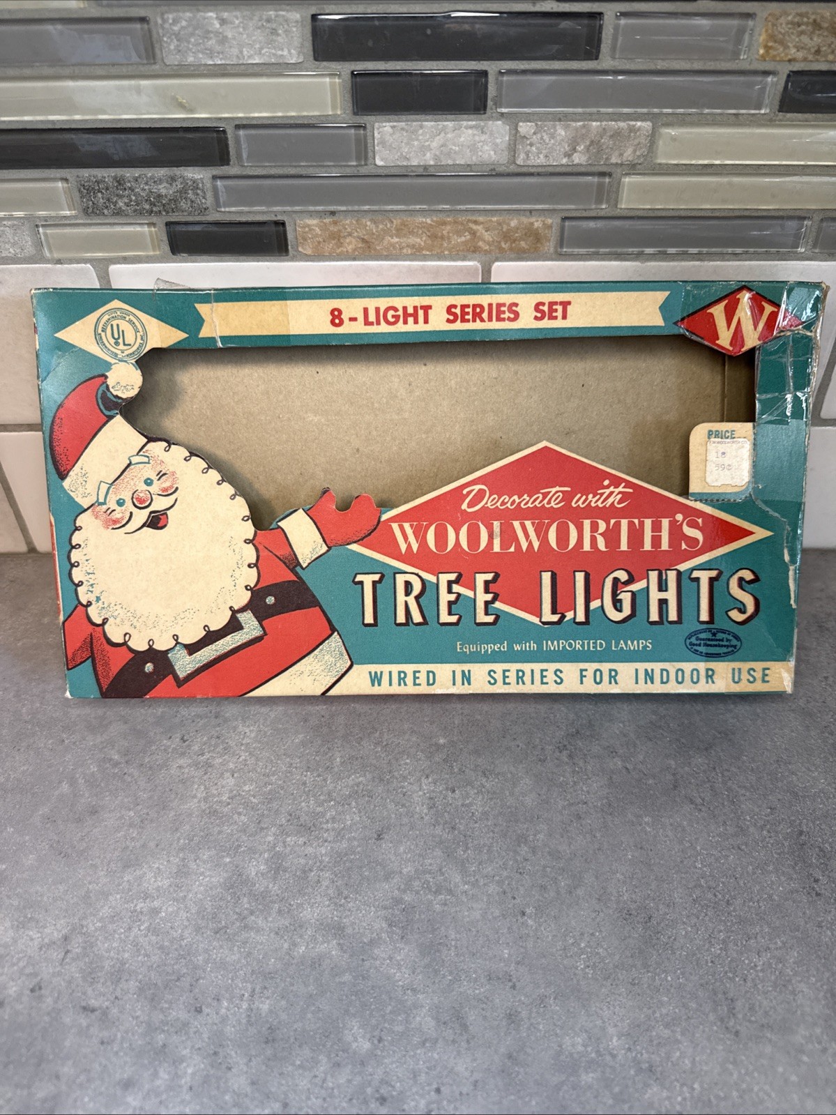 Vintage Rare Christmas GloLite Woolworth’s Tree Lights Display Box Only Free S/H Vintage Rare Christmas GloLite Woolworth’s Tree Lights Display Box Only Free S/H