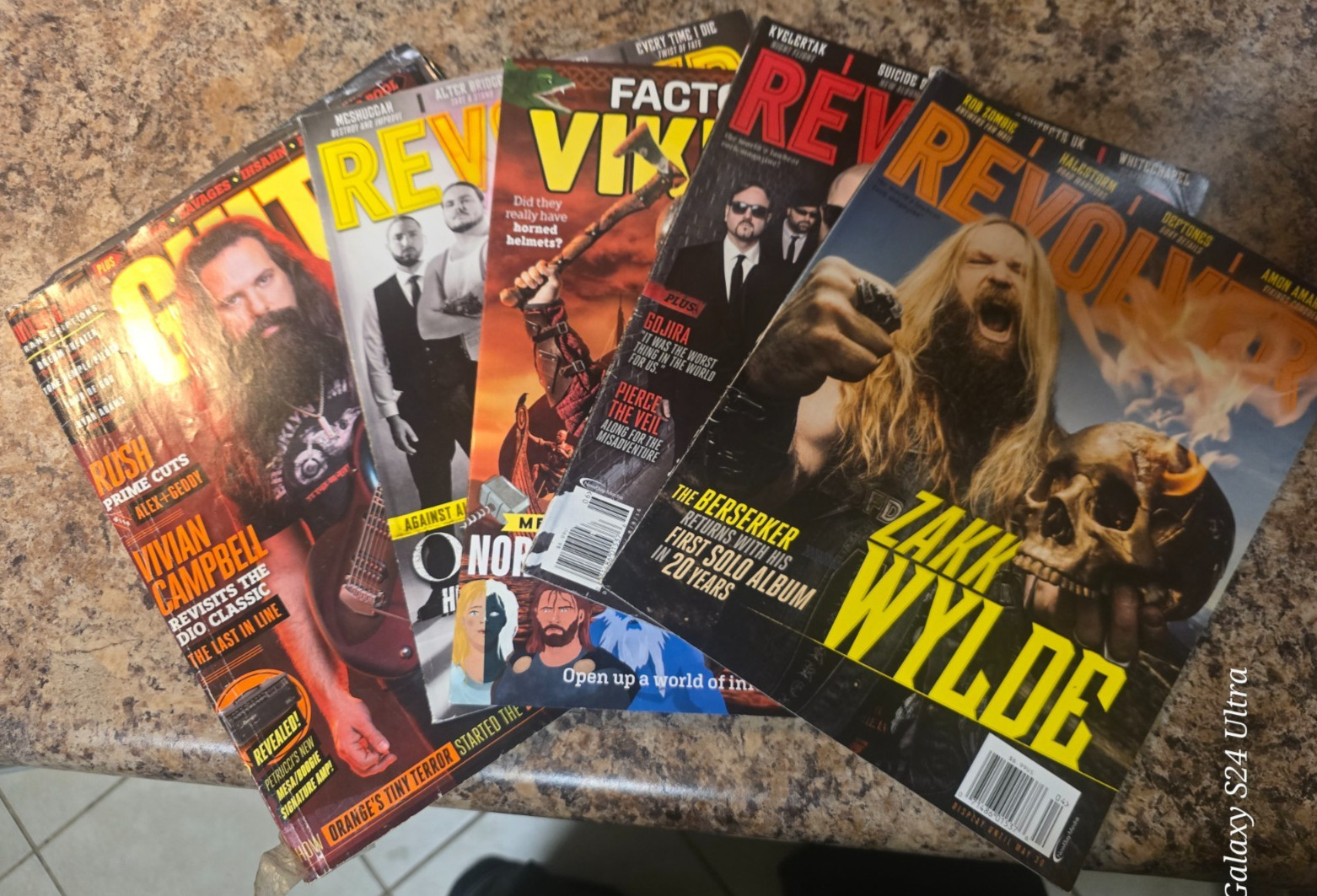 Heavy Metal Revolver Magazines + Guitar magazine + Vikings Magazine