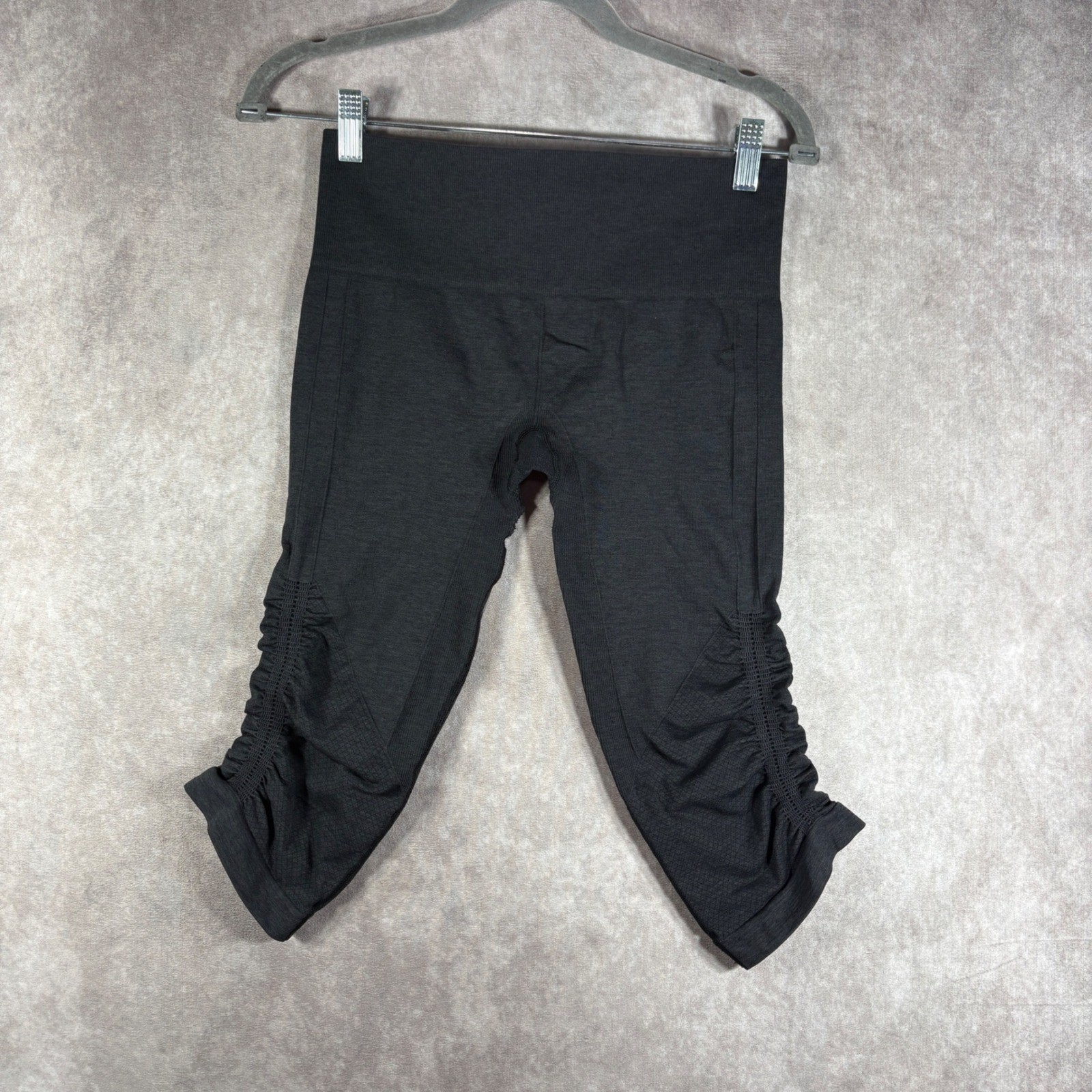 Lululemon Leggings Women 4 Gray Ebb To Street Cropped Ruched Seamless Gym