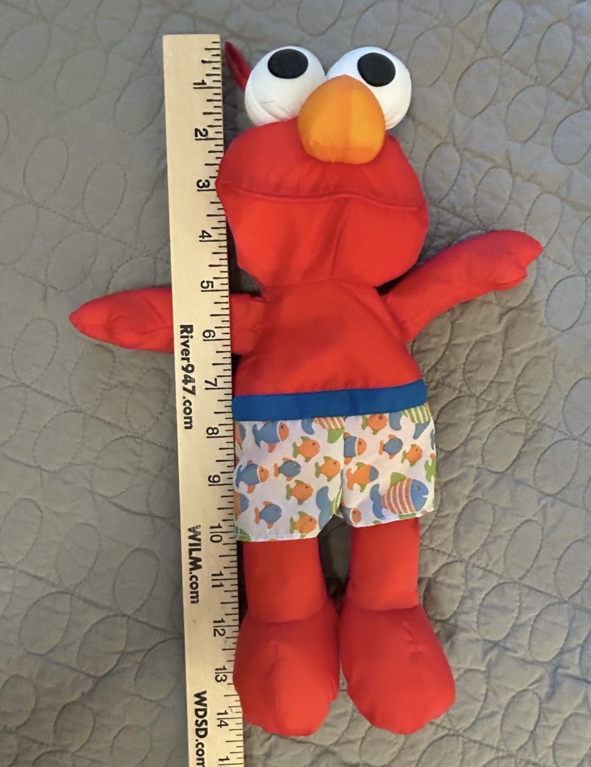 Vintage 1995 Playskool Sesame Street Bath Time Elmo Plush Swim Trunks