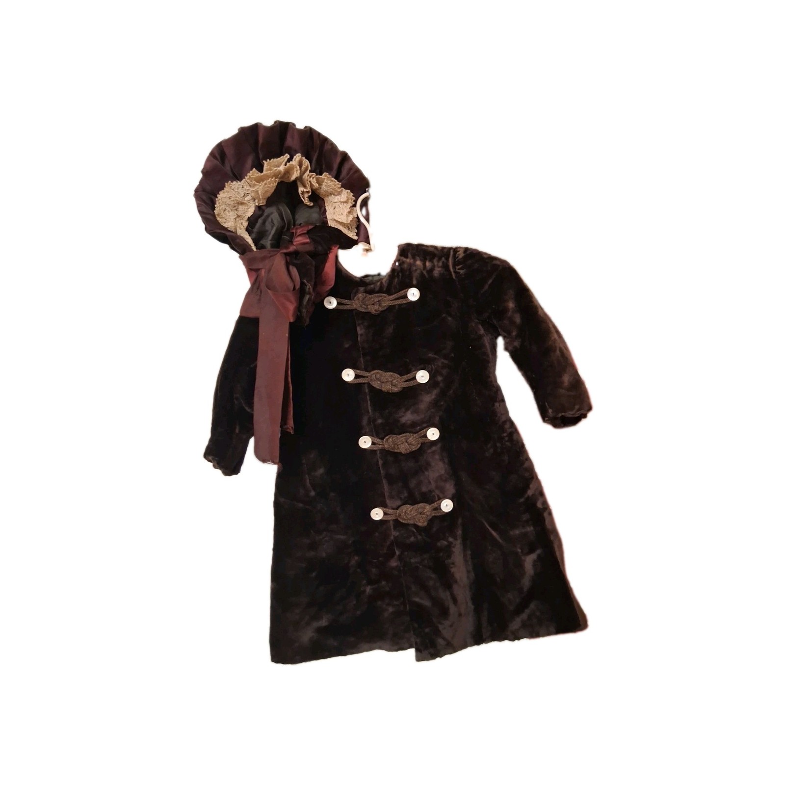 Childs Victorian Coat With Matching Bonnet