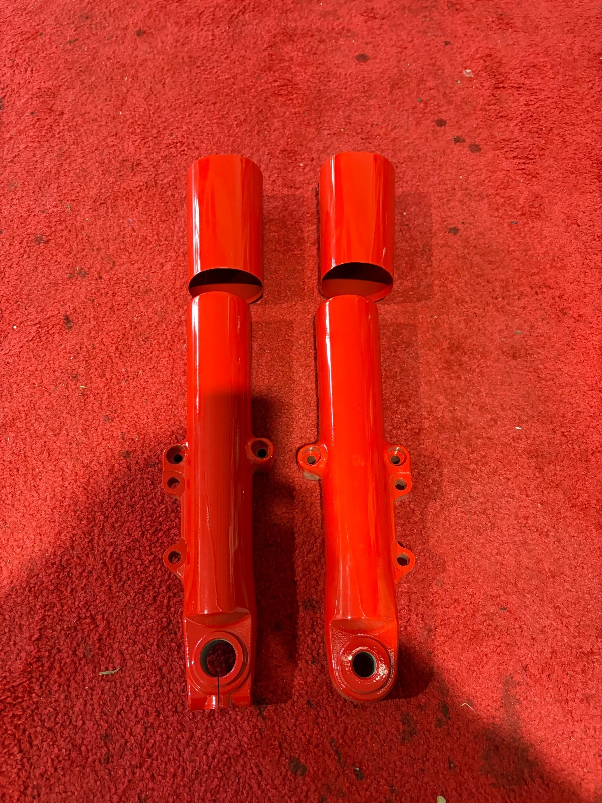 2014 -2023 HARLEY DAVIDSON OEM RED FORKS AND SLIDERS