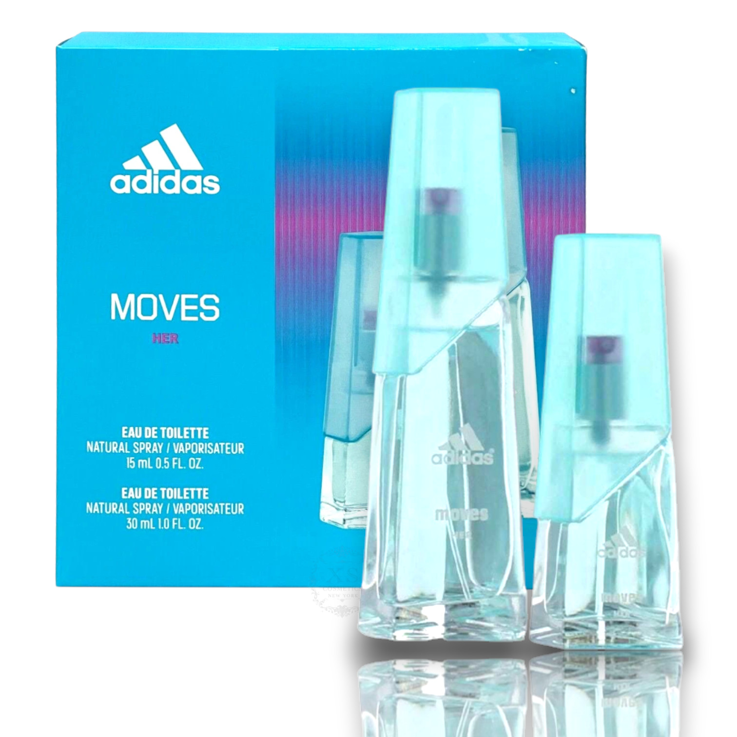 Adidas Moves For Her 2pc Gift Set - 1oz EDT Spray + 0.5oz EDT Spray Adidas Moves For Her 2pc Gift Set - 1oz EDT Spray + 0.5oz EDT Spray