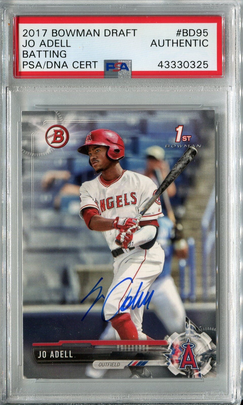 (1) Jo Adell 2017 Bowman Paper RC Rookie Auto Autographed PSA/DNA QTY avail.