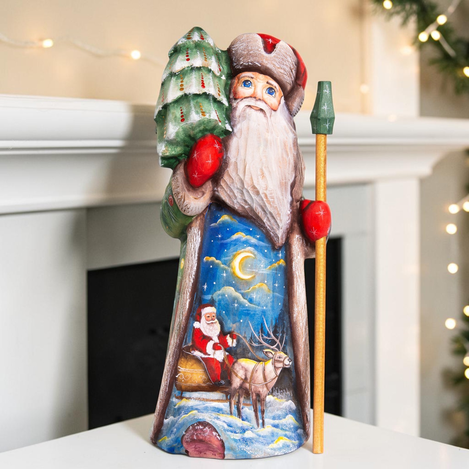 Green Father Christmas Figurine 10\