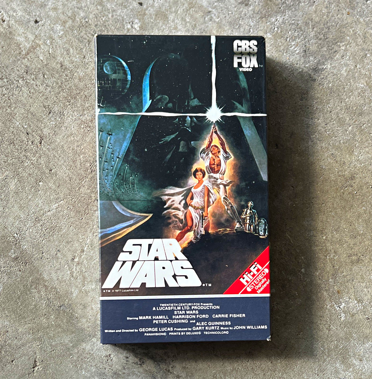 CBS Fox Video Star Wars VHS (1977) PG NTSC Digitally Mastered Hi-Fi CC