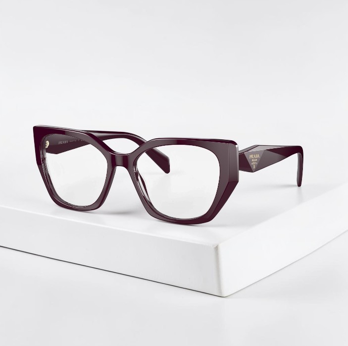 Prada PR 18WV GP23103 Garnet Plastic Fashion Eyeglasses Large 54mm