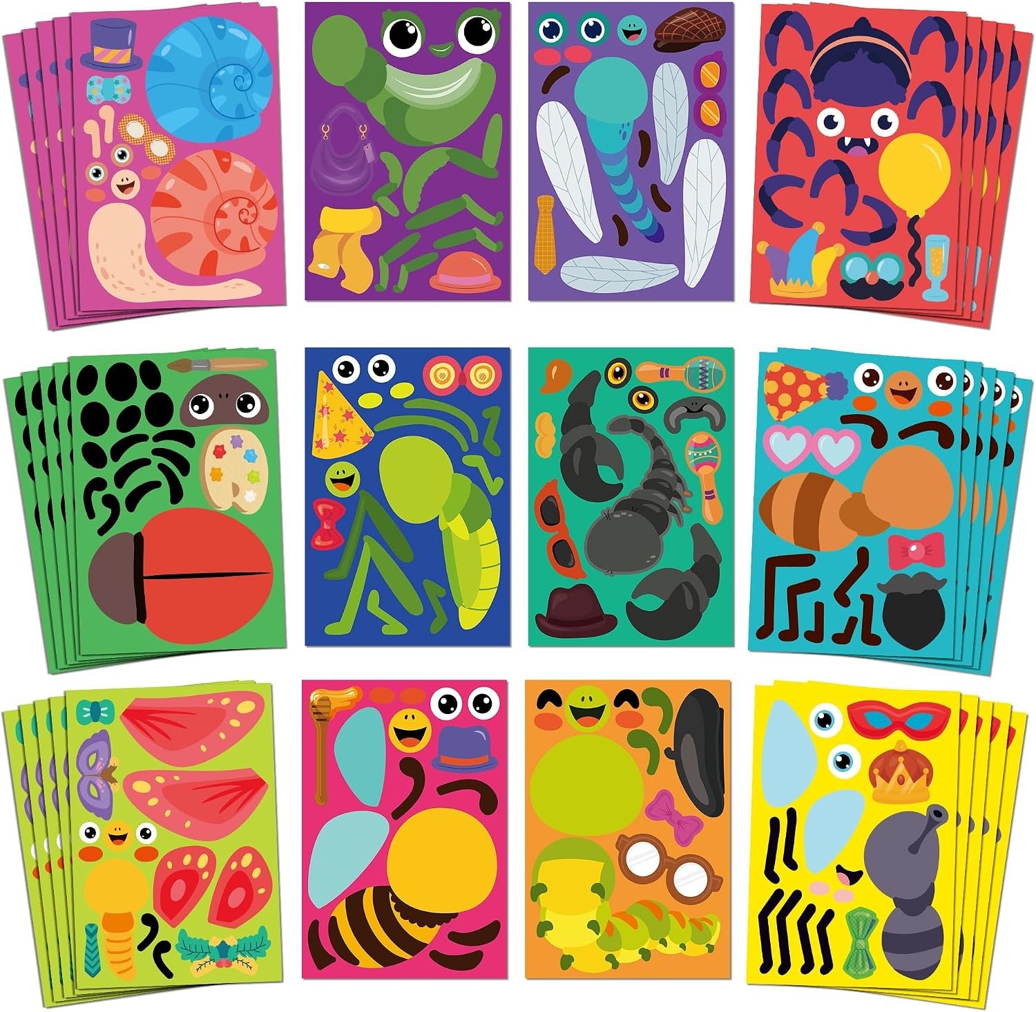 Sinceroduct Make Your Own Stickers Fun Bug Reward Sticker Kit for Kids