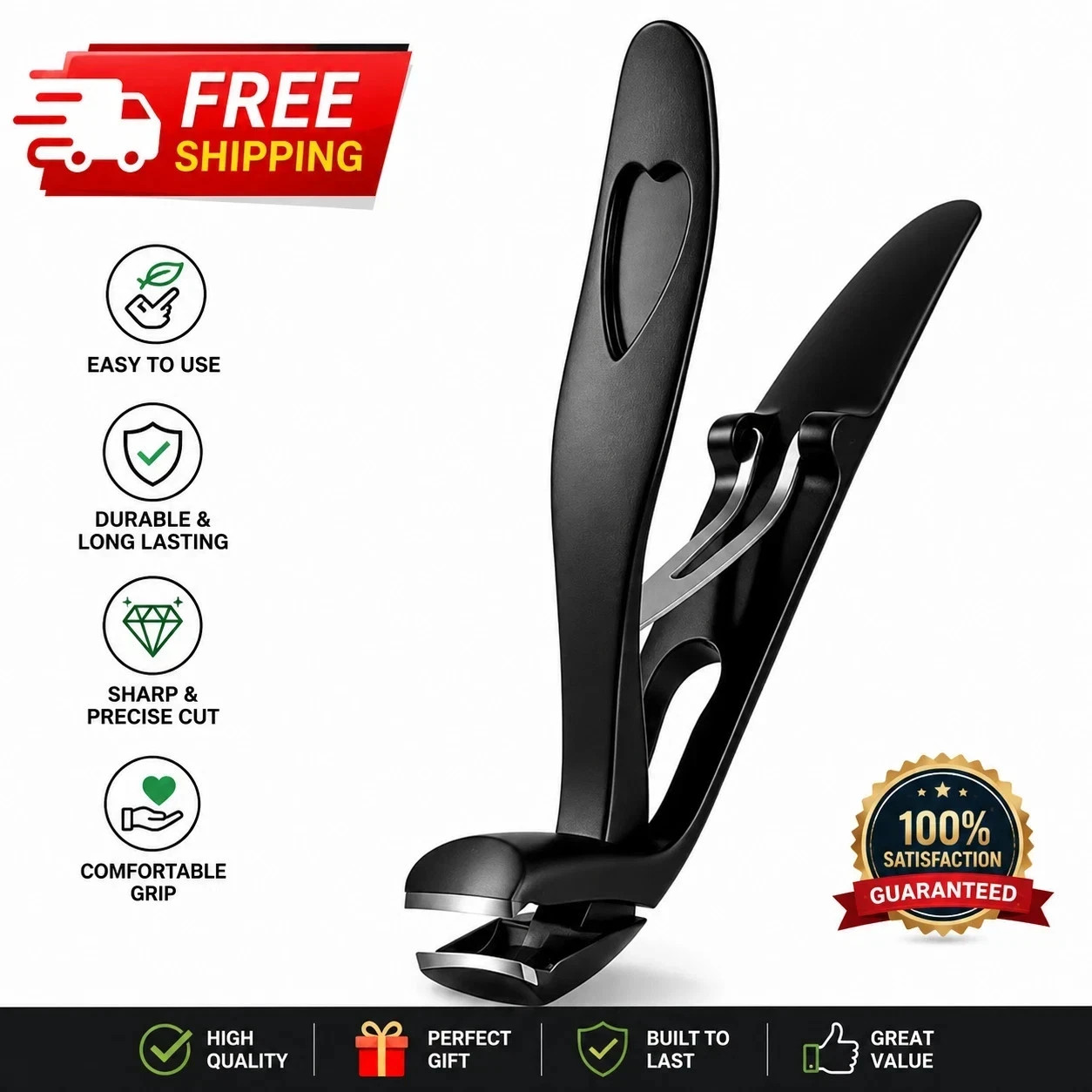 Long Handle Toenail Clippers for Seniors – Sharp Angled Head Thick Nails