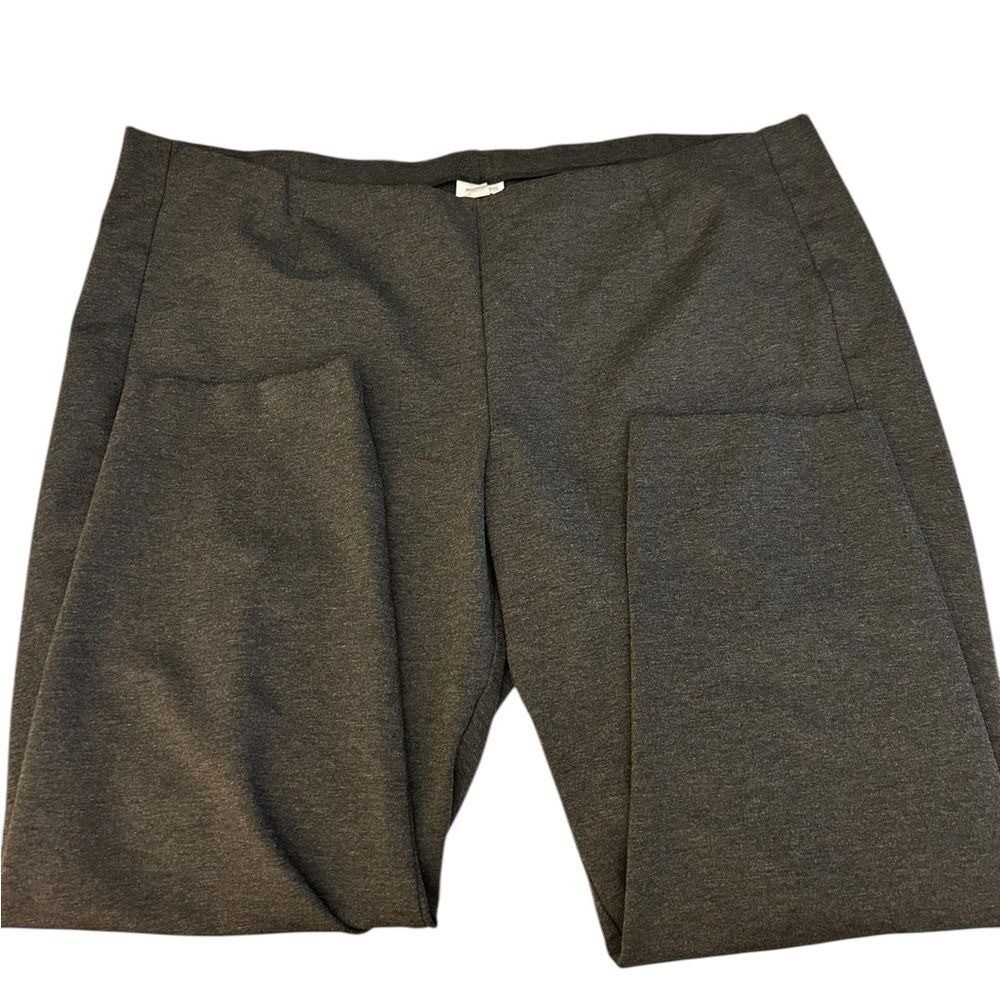 J. Jill Ponte Slim Leg Pants Gray Knit Pull On Size 4X
