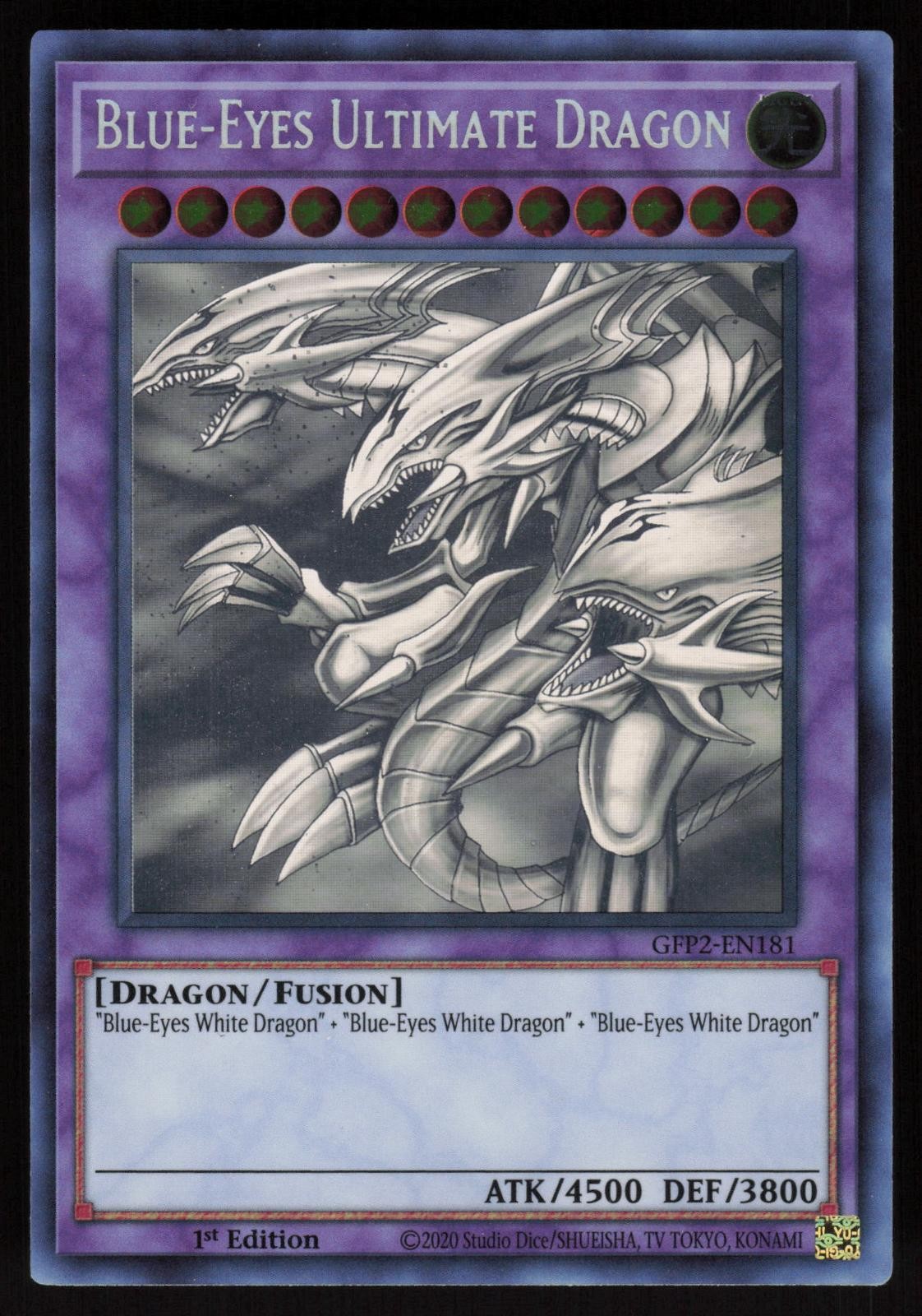 Blue-Eyes Ultimate Dragon (Ghost Rare) GFP2-EN181 1st Edition YU-GI-OH