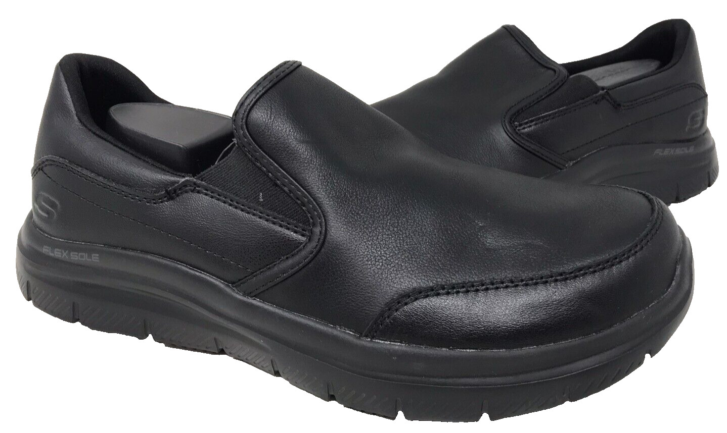 Skechers Men's Work Advantage SR Bronwood Slip On Shoes Blk WIDE Size:9.5 180D