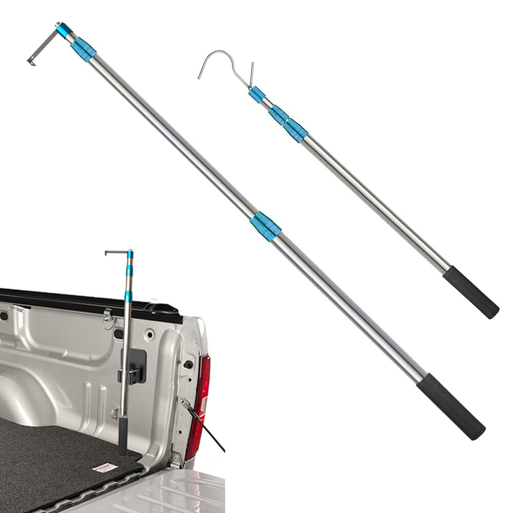 6.3Ft Heavy Duty Truck Telescoping Pull Pole Cargo Grabber Reach Retriever Tool