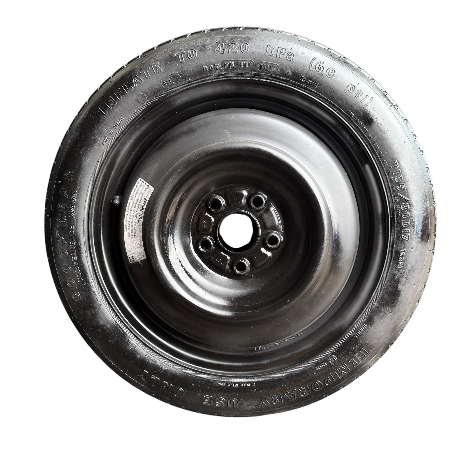 T135/80D17 2005-2010 Honda Odyssey Emergency Spare Tire Wheel Compact Donut OEM