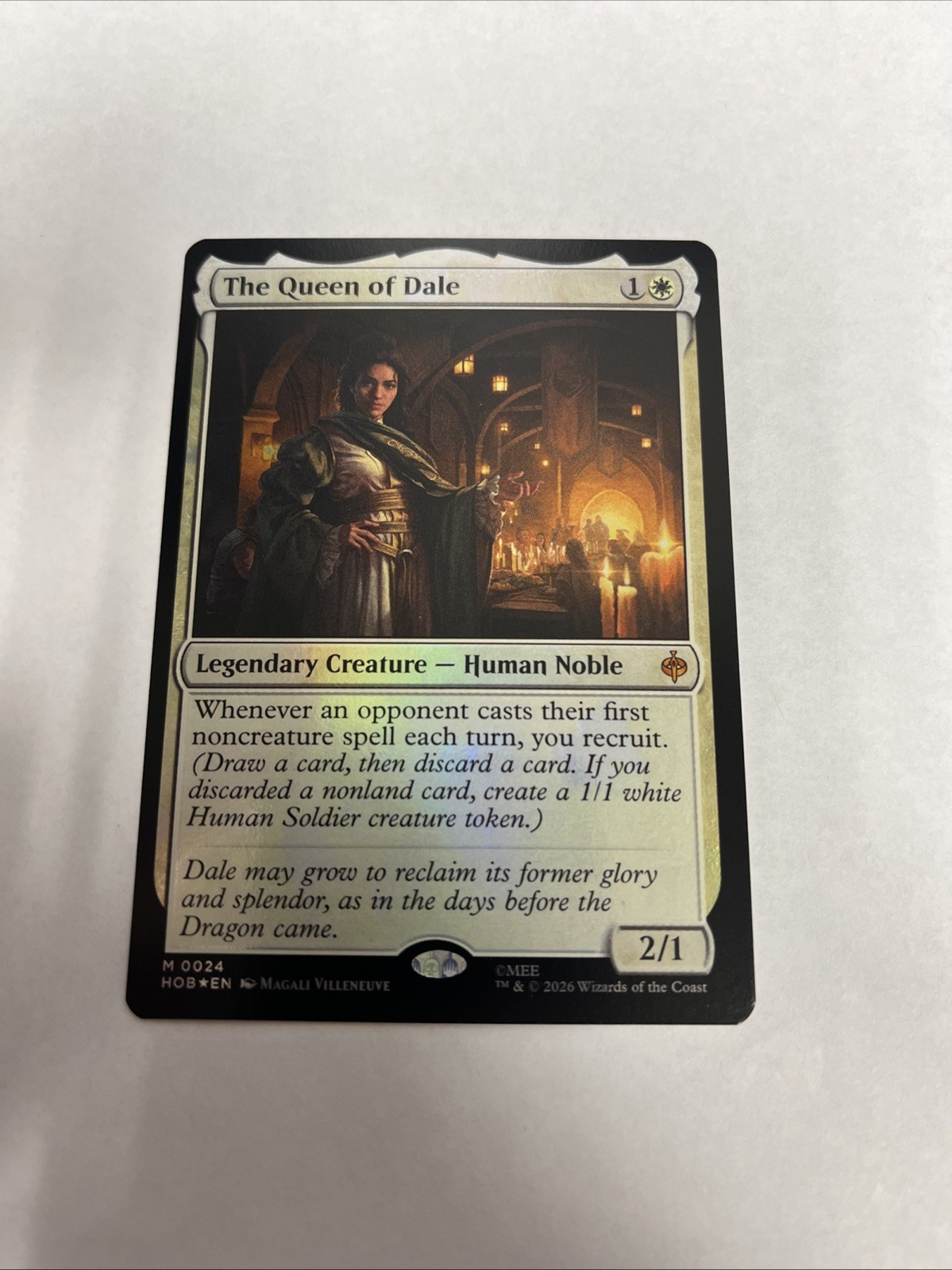 The Queen Of Dale Foil Hobbit Card #0024 MTG LP The Queen Of Dale Foil Hobbit Card #0024 MTG LP