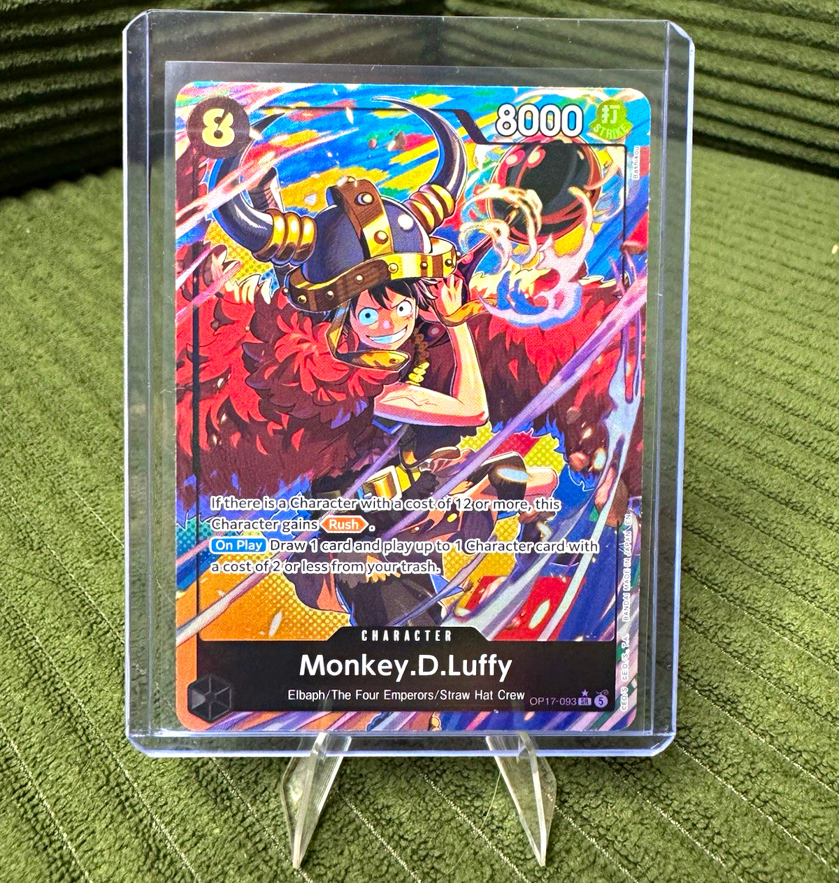 Namco One Piece CCG Monkey.D.Luffy OP17-093 SR Foil Alt Art