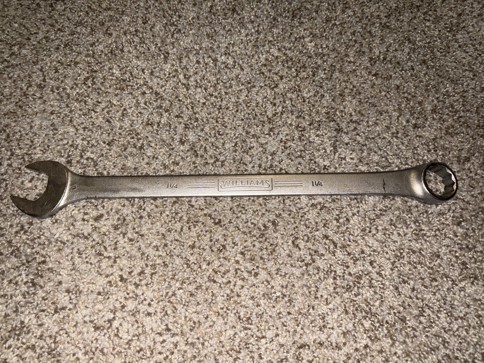 Vintage Williams Superrench 1173 USA Made 12pt Combination Wrench 1-1/4”