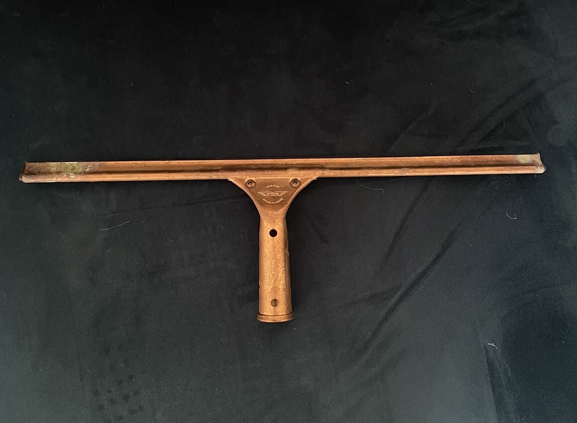 Vintage Ettore Brass Window Squeegee North Squeeze Made in USA 16