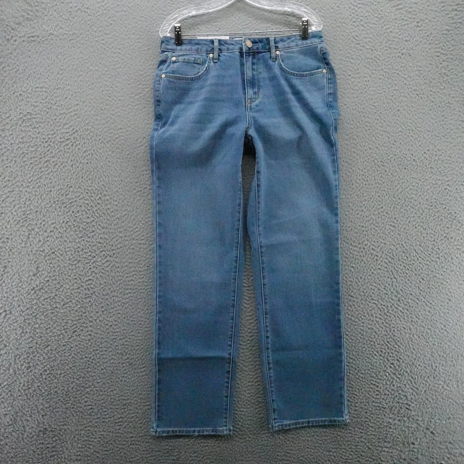 Seven7 Womens Loose Straight High Rise Jeans Blue Size 4 NEW