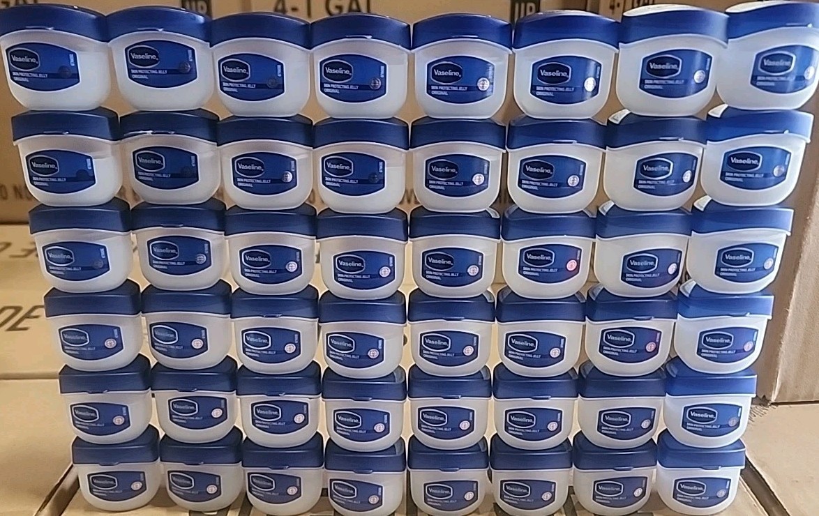48 Mini Tub Size Vaseline Petroleum Pure Skin Jelly Original .25oz 7g 48 Mini Tub Size Vaseline Petroleum Pure Skin Jelly Original .25oz 7g
