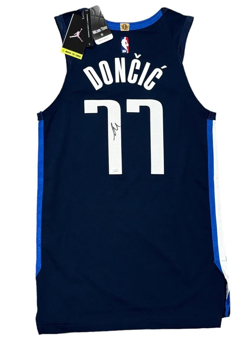 Luka Doncic Signed Authentic #77 On Court VaporKnit Jersey JSA LOA AUTO MAVS