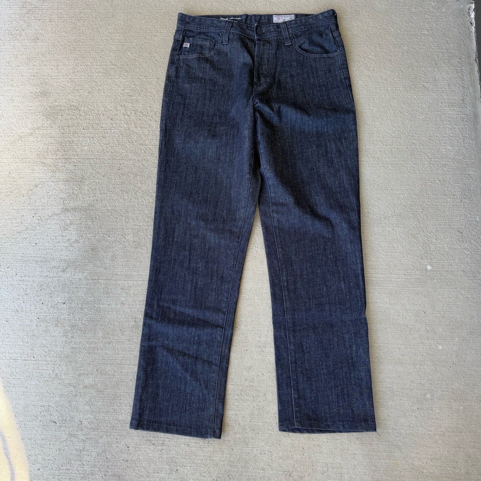 AG Adriano Goldschmied Lochlan Men’s Jeans Relaxed Straight Denim Blue 31x34