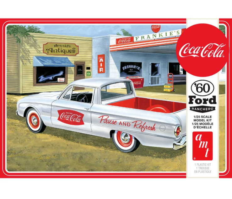 AMT 1/25 1960 Ford Ranchero with Coke Chest Coca-Cola Model AMT1189M Plastics AMT 1/25 1960 Ford Ranchero with Coke Chest Coca-Cola Model AMT1189M Plastics