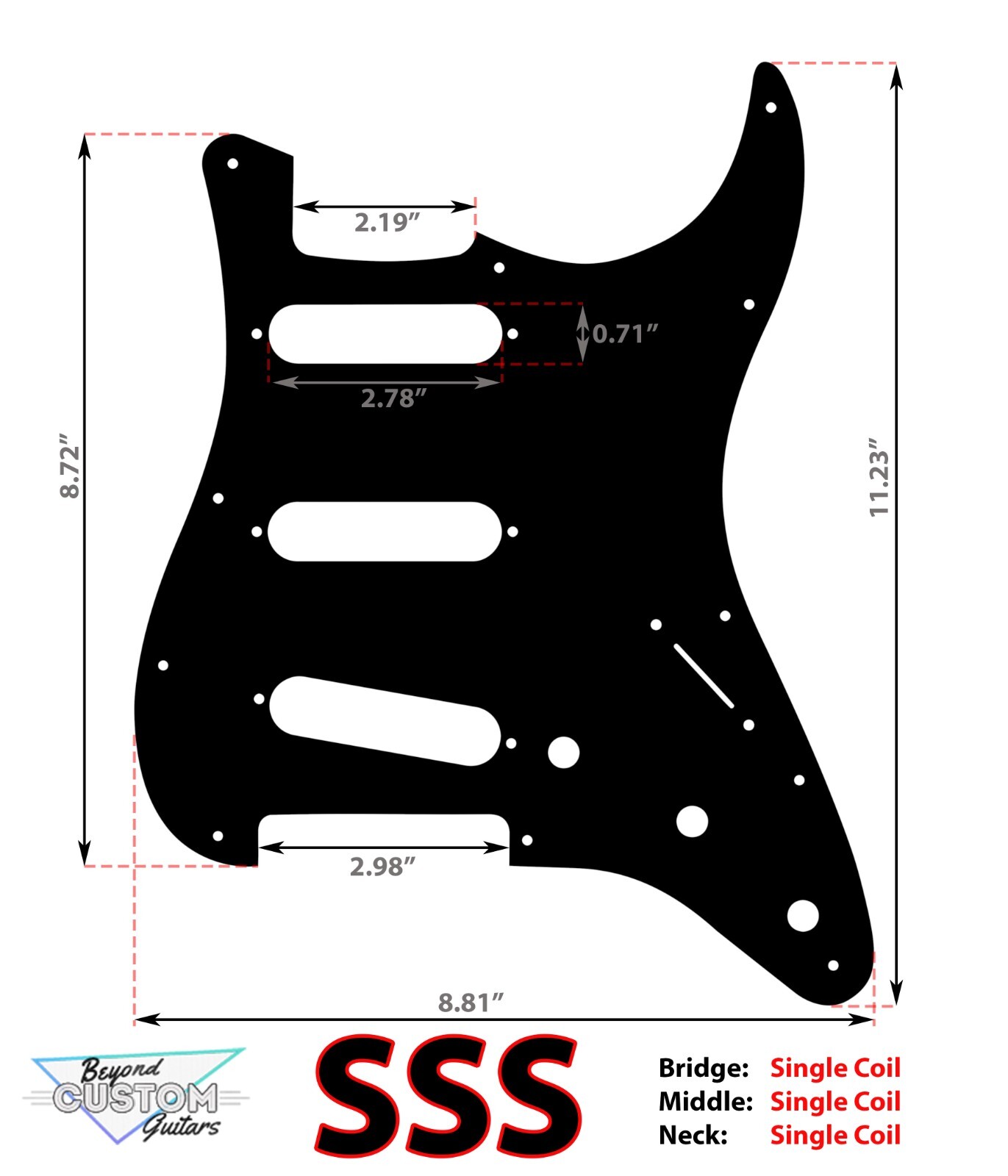 Faux Brushed Aluminum Distressed Checker Pickguard - Fender Stratocaster  USA