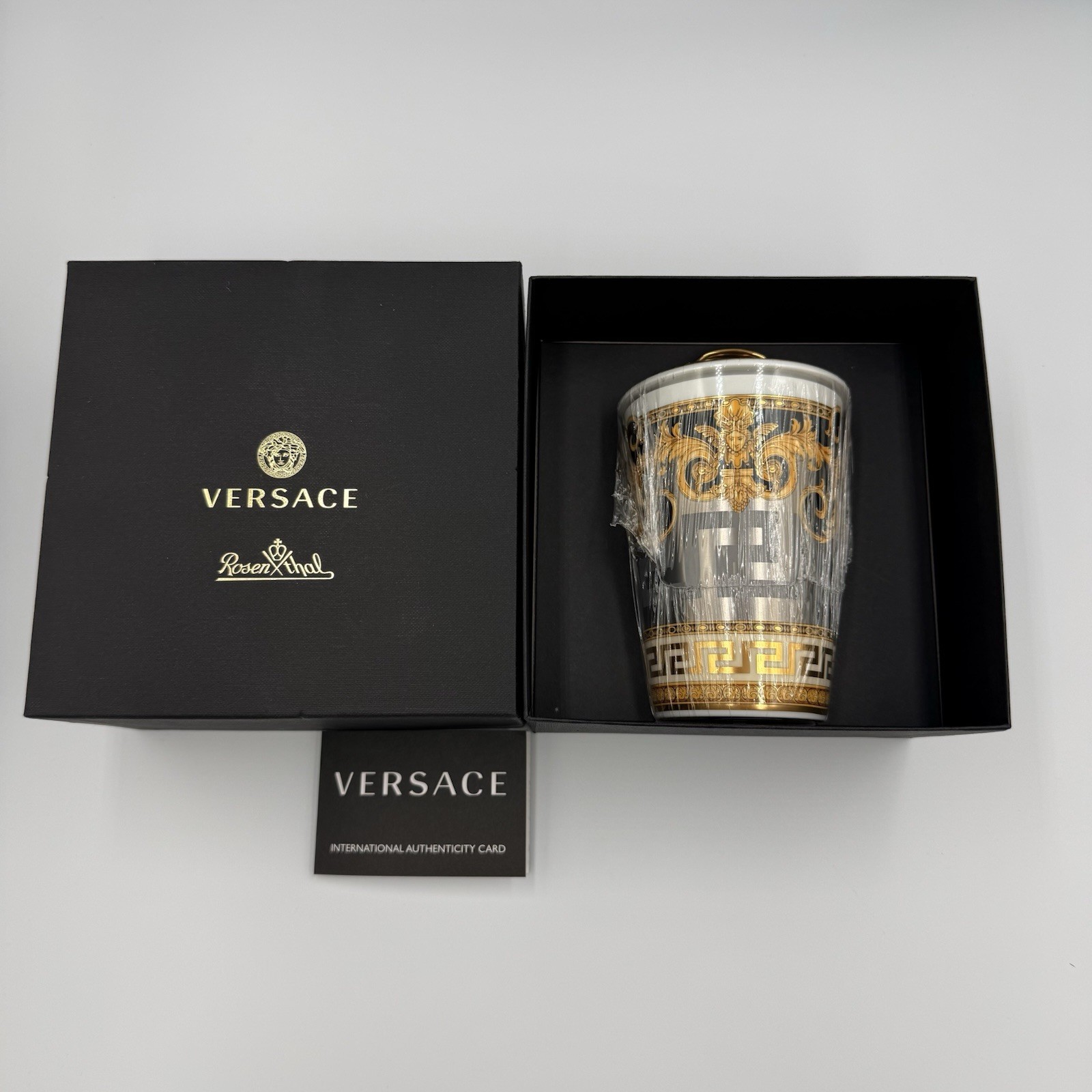 Versace Rosenthal Prestige Gala Scented Candle Porcelain Holder Made In Germany