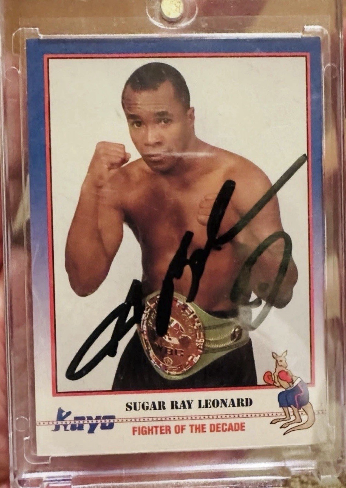 Lot Of 4 1991 Kayo Boxing Cards Signed Sugar Ray Leonard Greg Lot Of 4 1991 Kayo Boxing Cards Signed Sugar Ray Leonard Greg