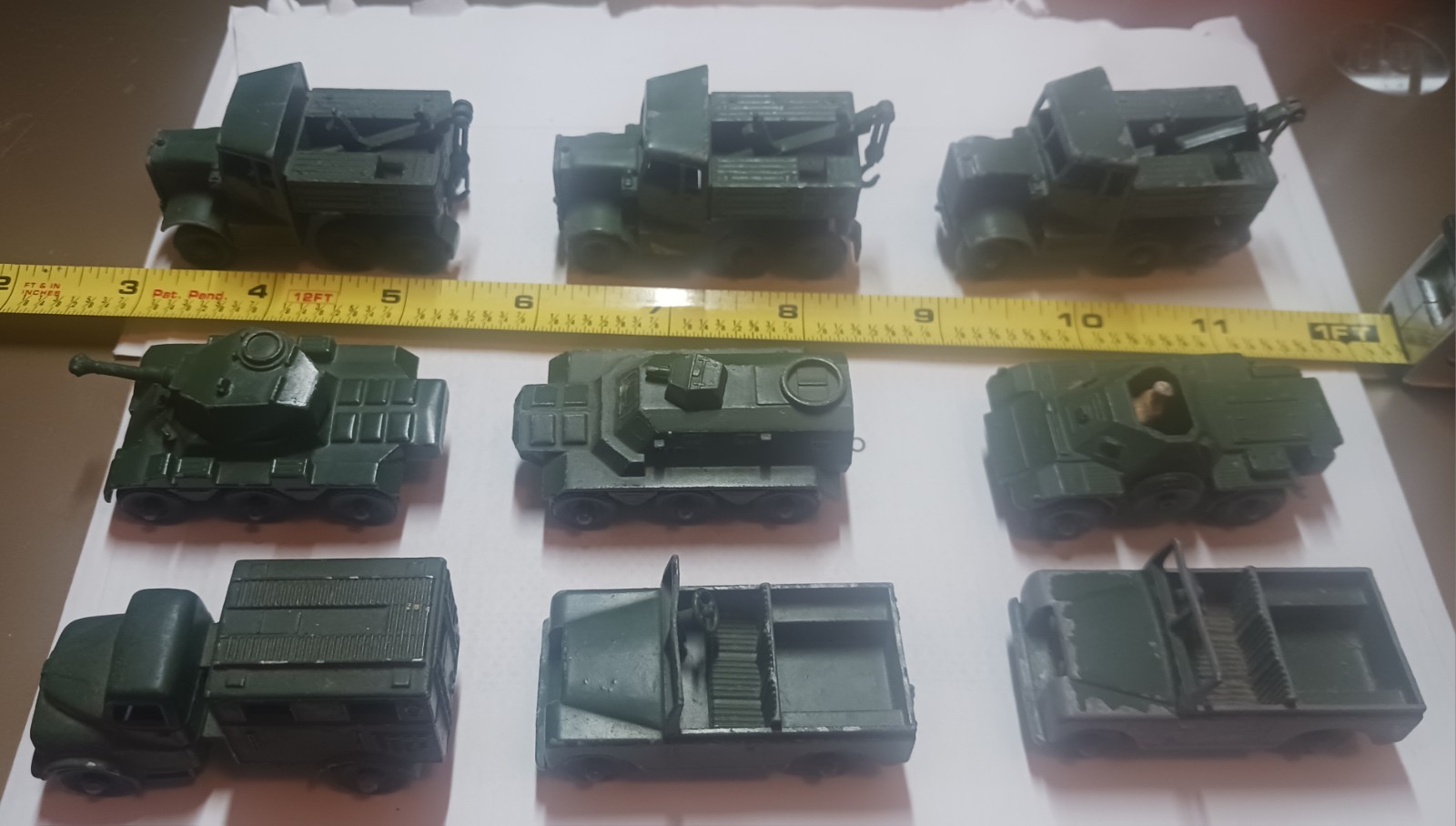 (M-9) 9 Lesney Vintage Army Vehicles. Nice Shape For Their Age. Sold As Is. 1:87 (M-9) 9 Lesney Vintage Army Vehicles. Nice Shape For Their Age. Sold As Is. 1:87