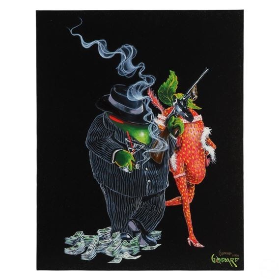 Michael Godard Gangster Love Ollie Capone Signed Giclee Canvas Ltd Ed COA
