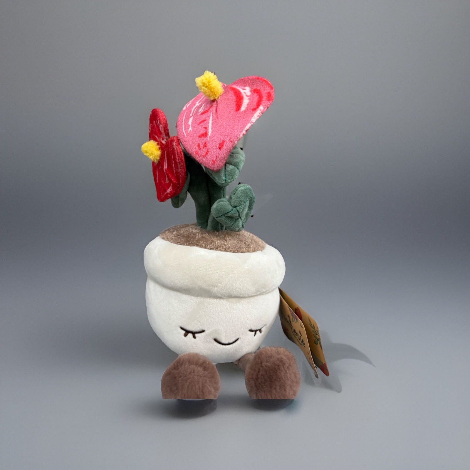 NEW-Greenhouse by Russ HEART FLOWER Plush Potted Plant Anthurium w/tag NEW-Greenhouse by Russ HEART FLOWER Plush Potted Plant Anthurium w/tag