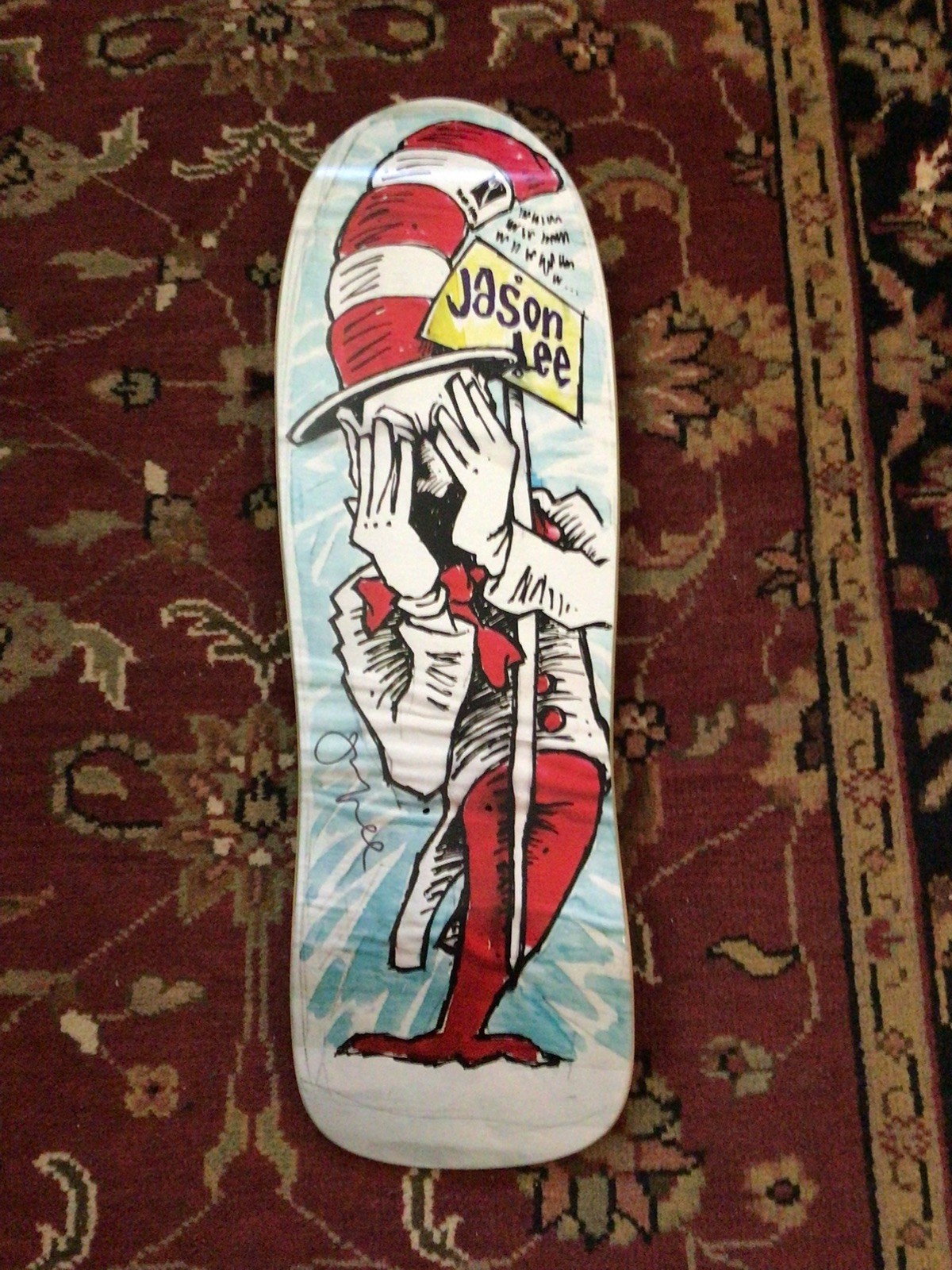 RARE SIGNED Jason Lee Cat In The Hat Prime Skateboard Deck Autographed RARE SIGNED Jason Lee Cat In The Hat Prime Skateboard Deck Autographed