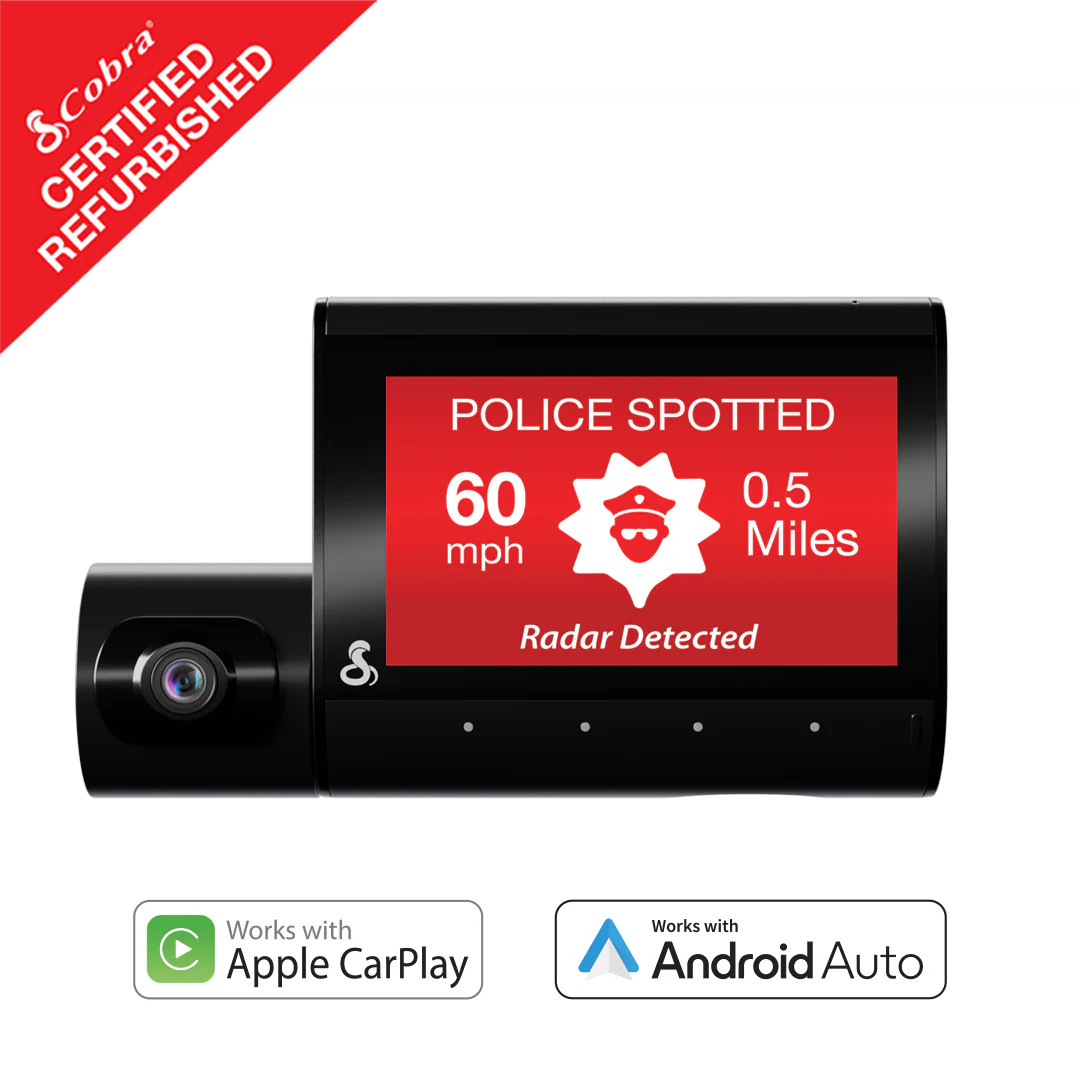 Cobra Smart Dual View Dash Cam SC 220C QHD 1440P CarPlay Certified Refurbished Cobra Smart Dual View Dash Cam SC 220C QHD 1440P CarPlay Certified Refurbished