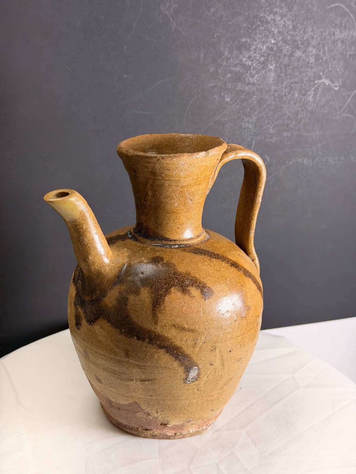 RARE Antique Han Dynasty Spouted Earthenware Pitcher