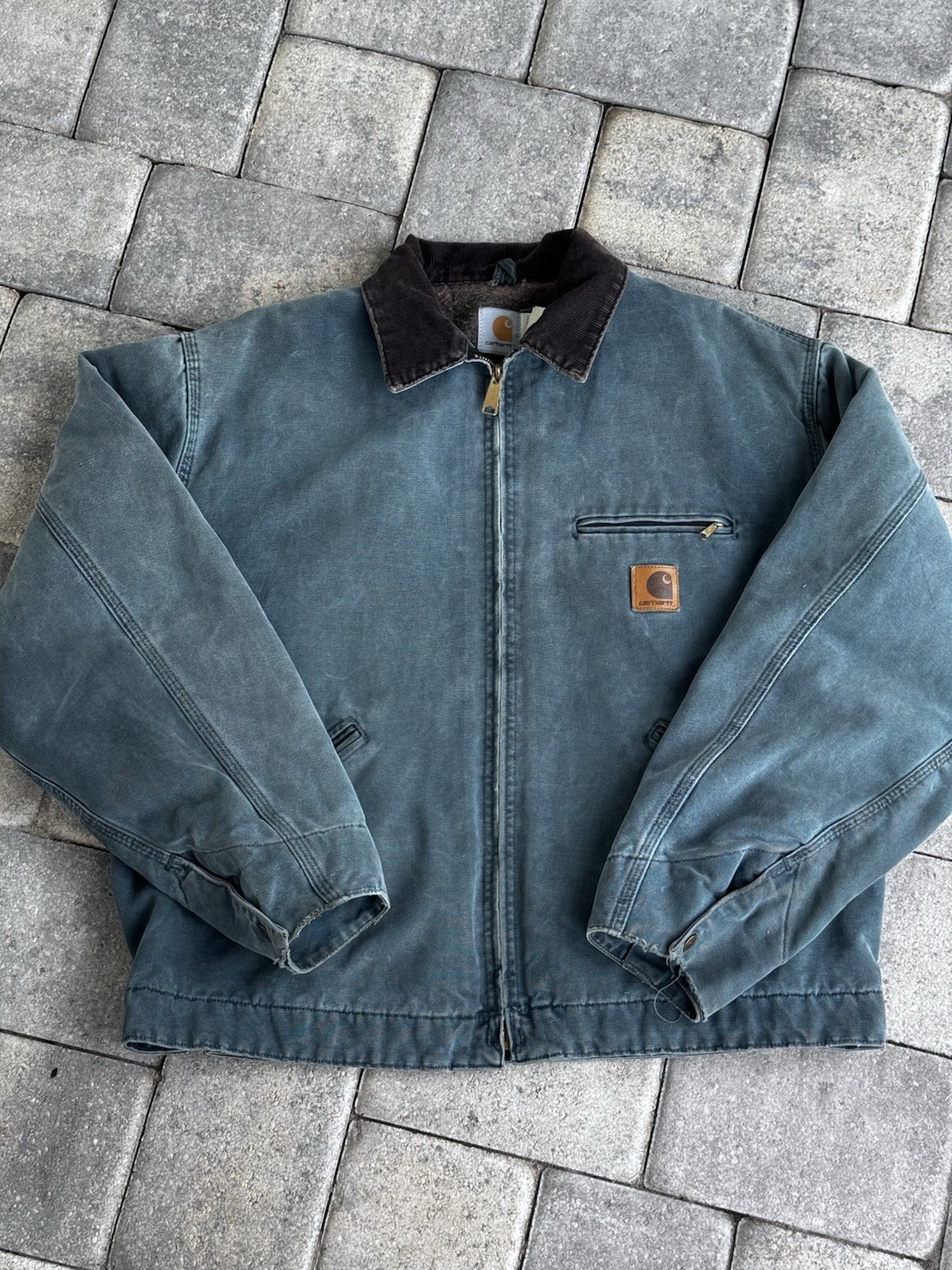 Vintage 1998 CARHARTT J43 HTG (Hunter Green) Detroit Workwear Jacket RARE
