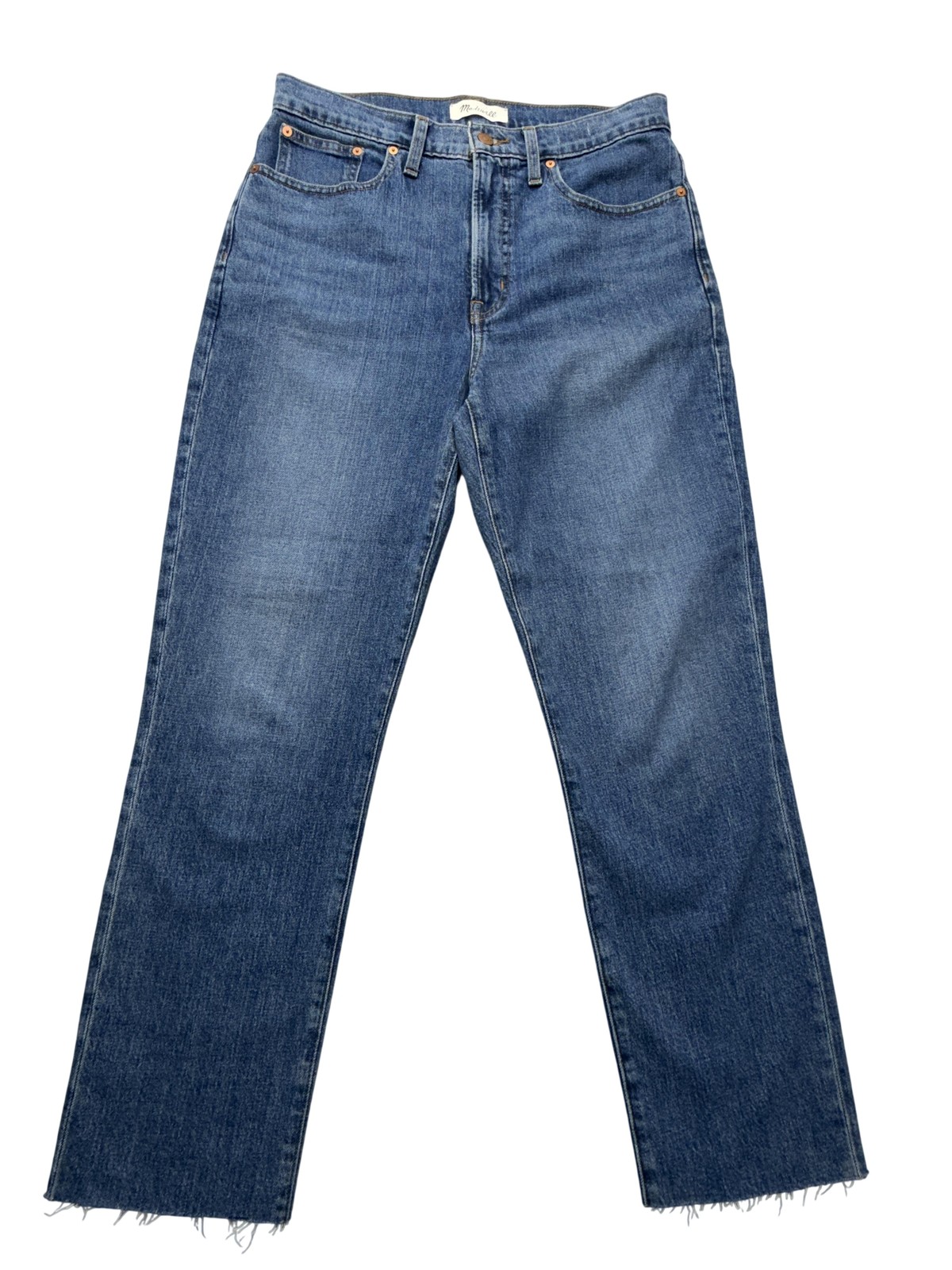 Madewell Jeans Womens 29x26.5 The Perfect Vintage Jean High Rise Blue Raw Hem
