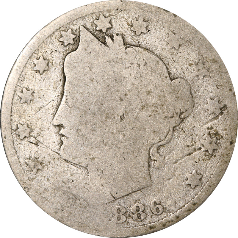 1886 Liberty V Nickel - UGLY