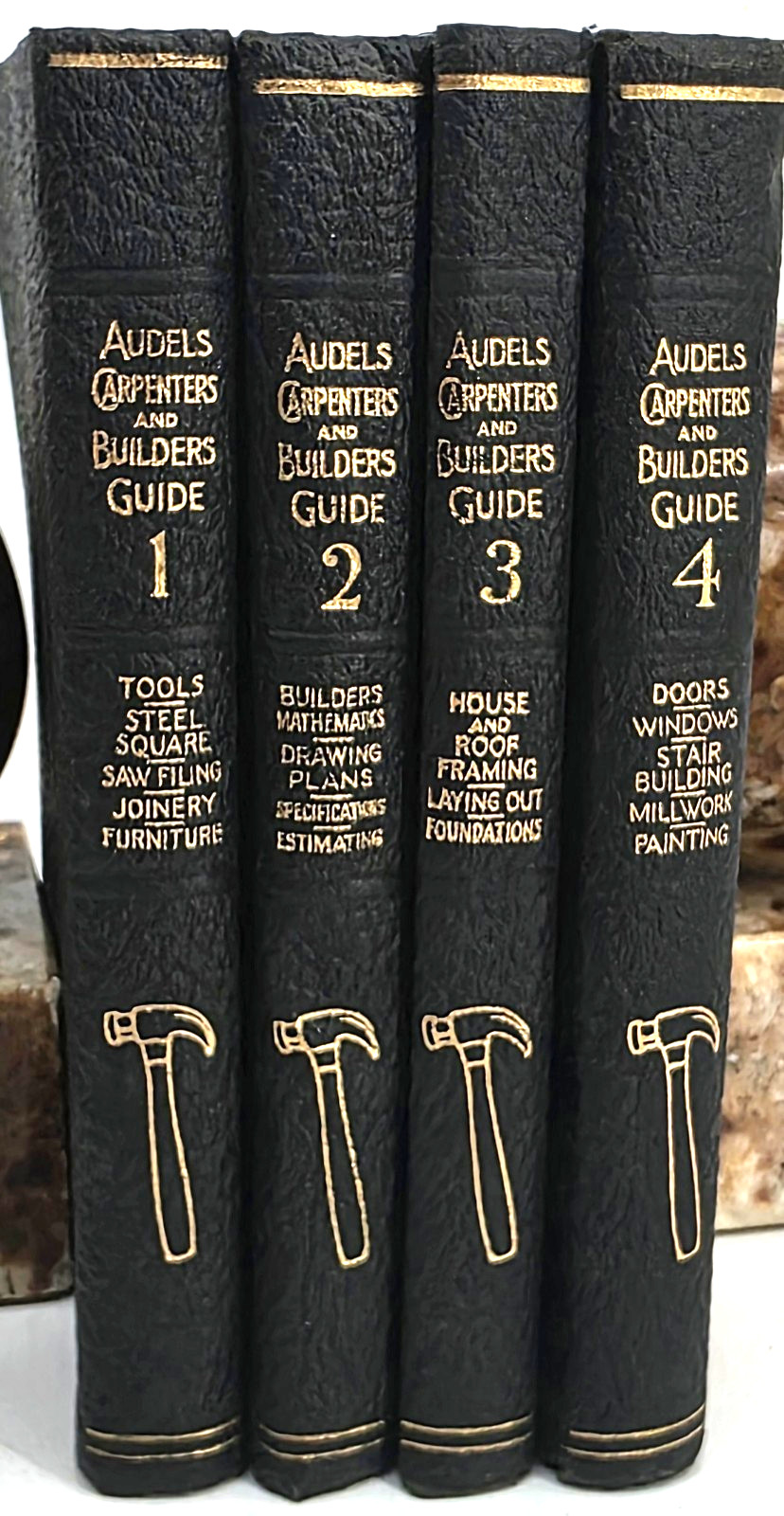 Vintage Audels Carpenters and Builders Guide Vol 1, 2, 3 and 4 Complete Set 1946 Vintage Audels Carpenters and Builders Guide Vol 1, 2, 3 and 4 Complete Set 1946
