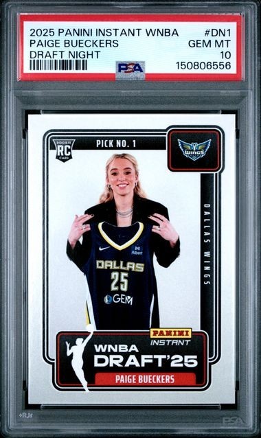 Paige Bueckers 2025 Panini Instant WNBA Draft Night #DN1 Rookie PSA 10