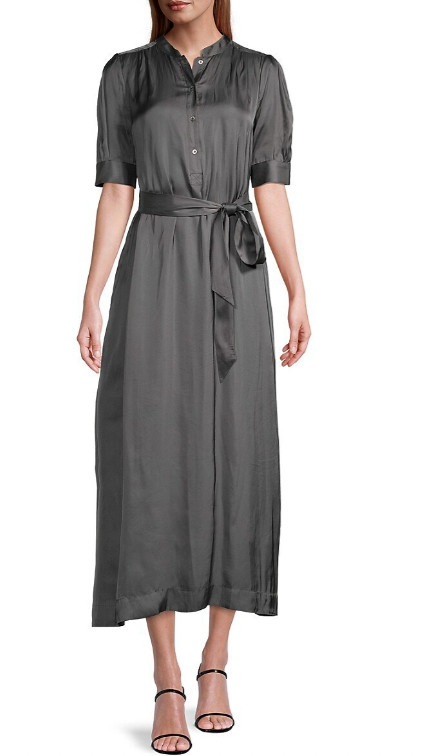 Elie Tahari Women\'s Whisper Satin Maxi Women\'s Dress Size Small House Grey Elie Tahari Women\'s Whisper Satin Maxi Women\'s Dress Size Small House Grey