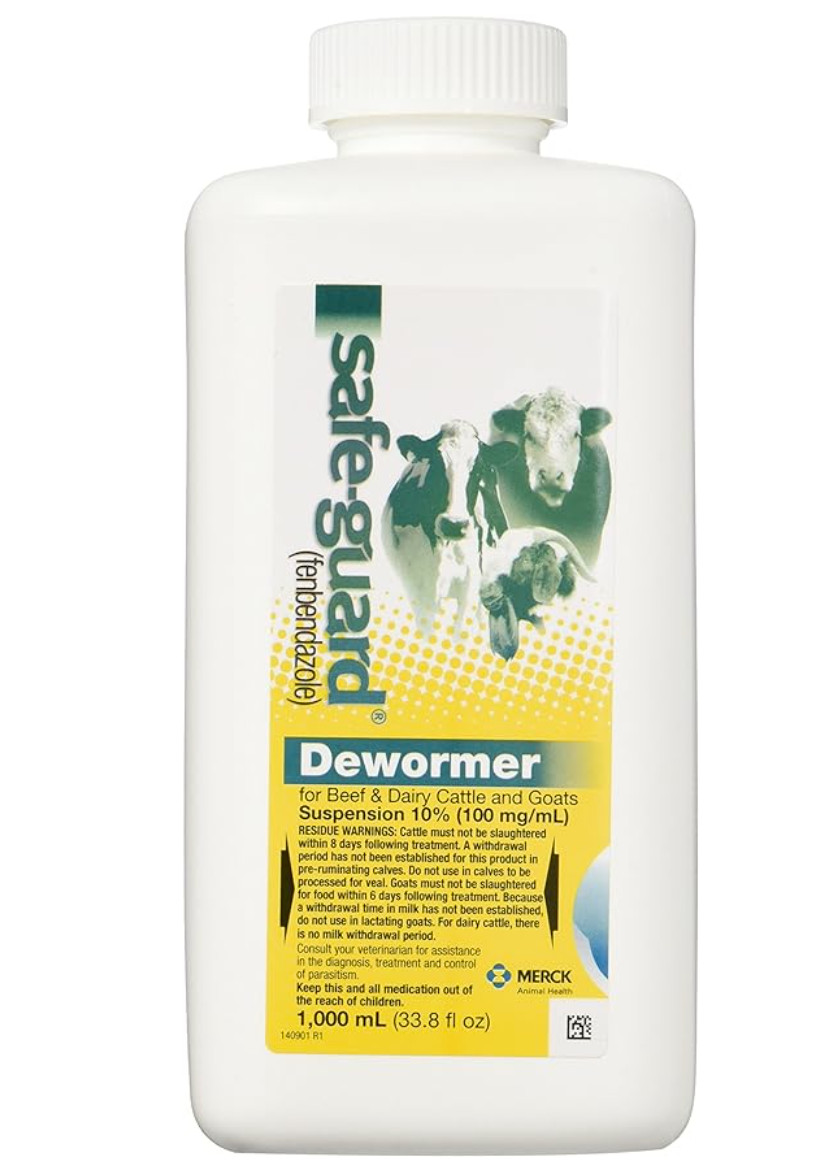 Safe-Guard Fenbendazole 10% Dewormer Cattle Sheep Goat 1L Merck EXP 1/2027 New