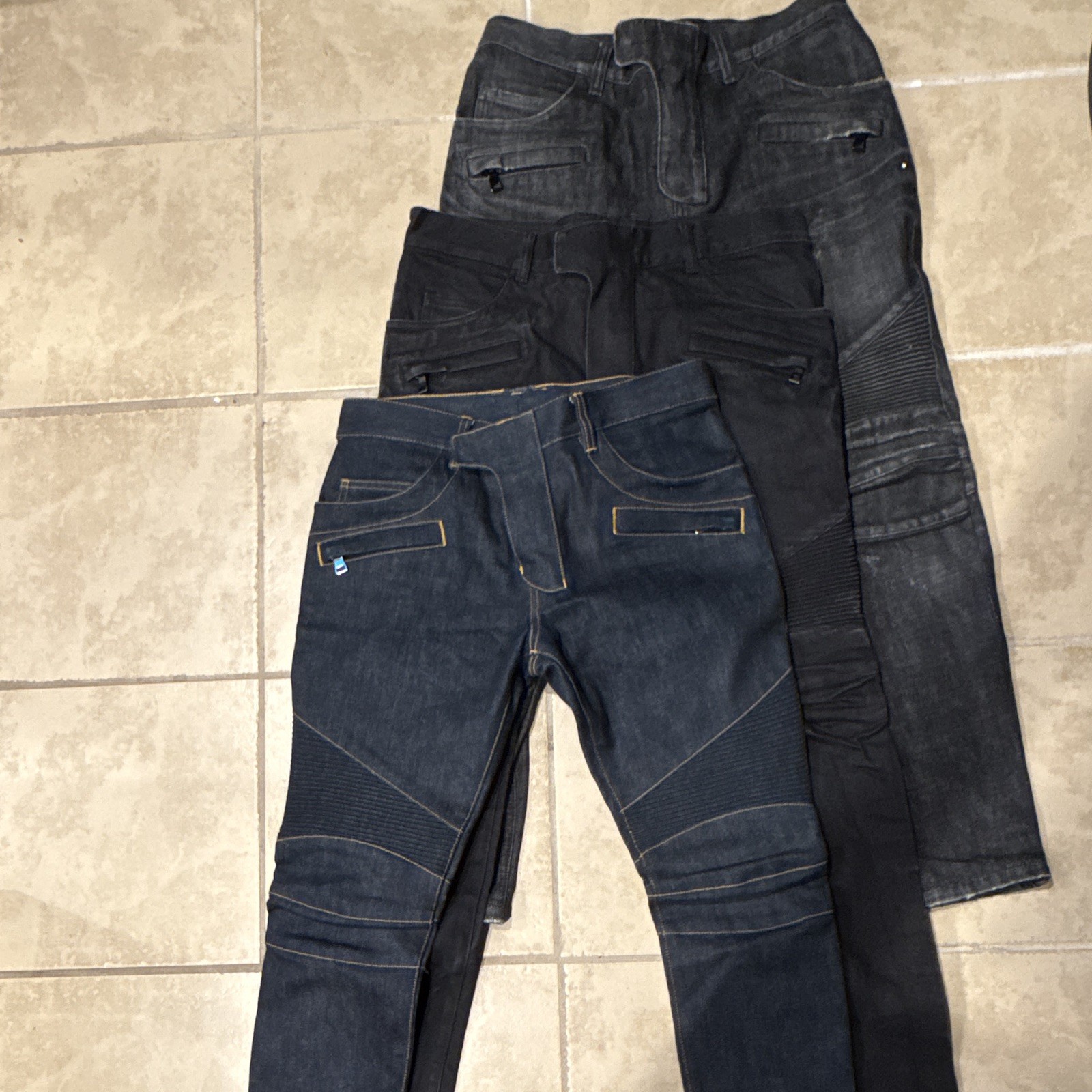 Balmain Paris Men\'s Biker Jeans lot of 3- All size w 32 different inseam sizes