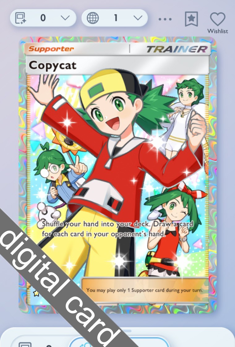 Pokemon TCG POCKET - Copycat Full Art 2⭐, Deluxe MEGA, English Pokemon TCG POCKET - Copycat Full Art 2⭐, Deluxe MEGA, English